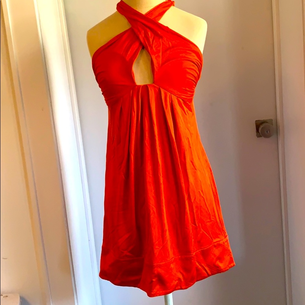 Cross front dress